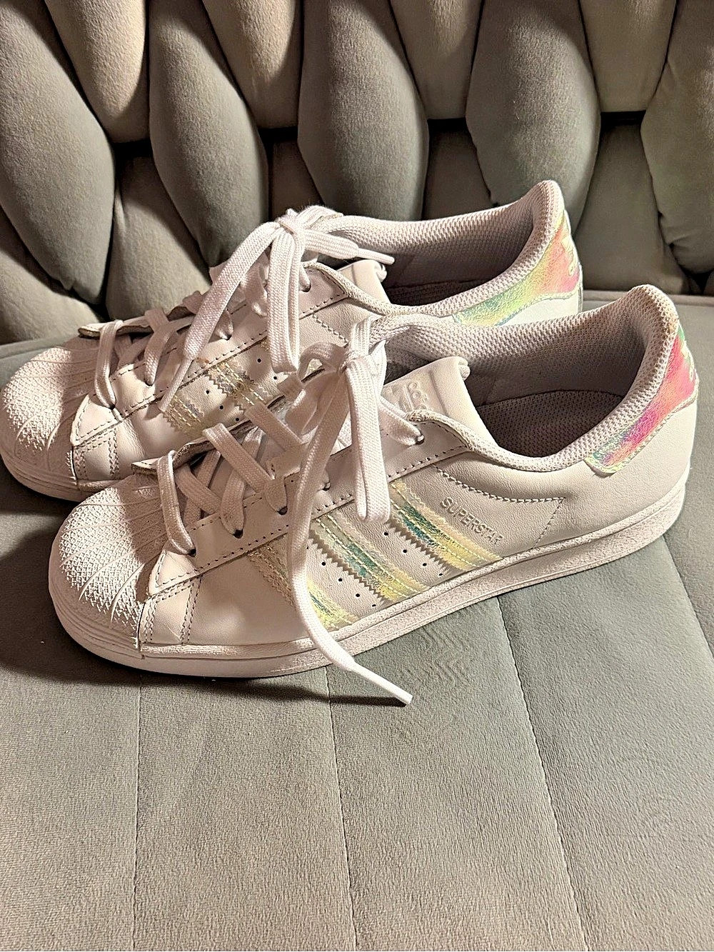 adidas Superstar Color Block Sneakers White & Pink US 6